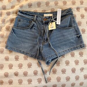 NWT Anita Front Tie Denim Shorts from Francesca’s, Size 27